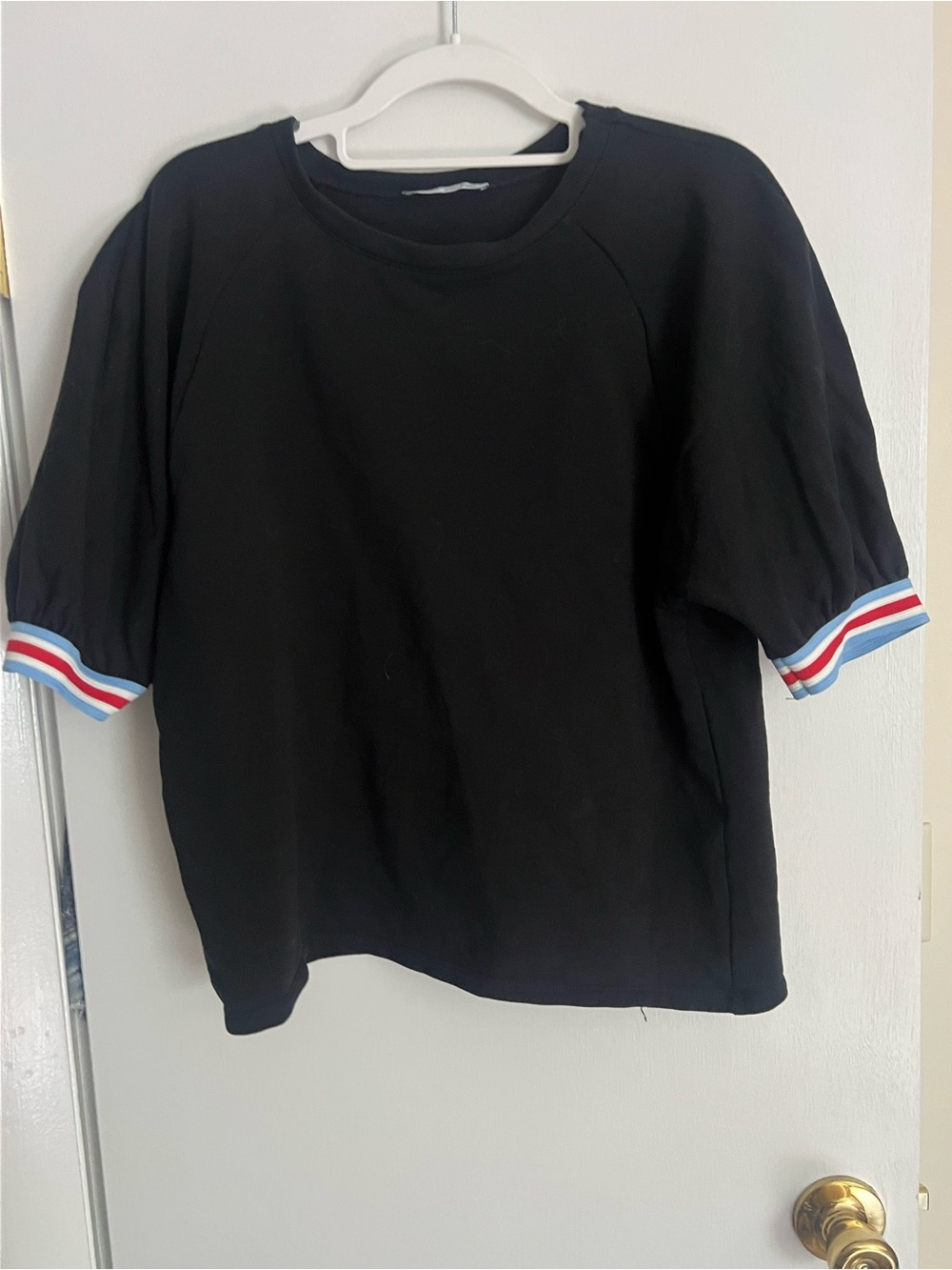 Zara Black Crewneck Short Sleeve